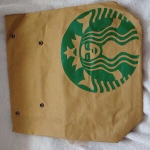Starbucks Brown Tote with Green Emblem